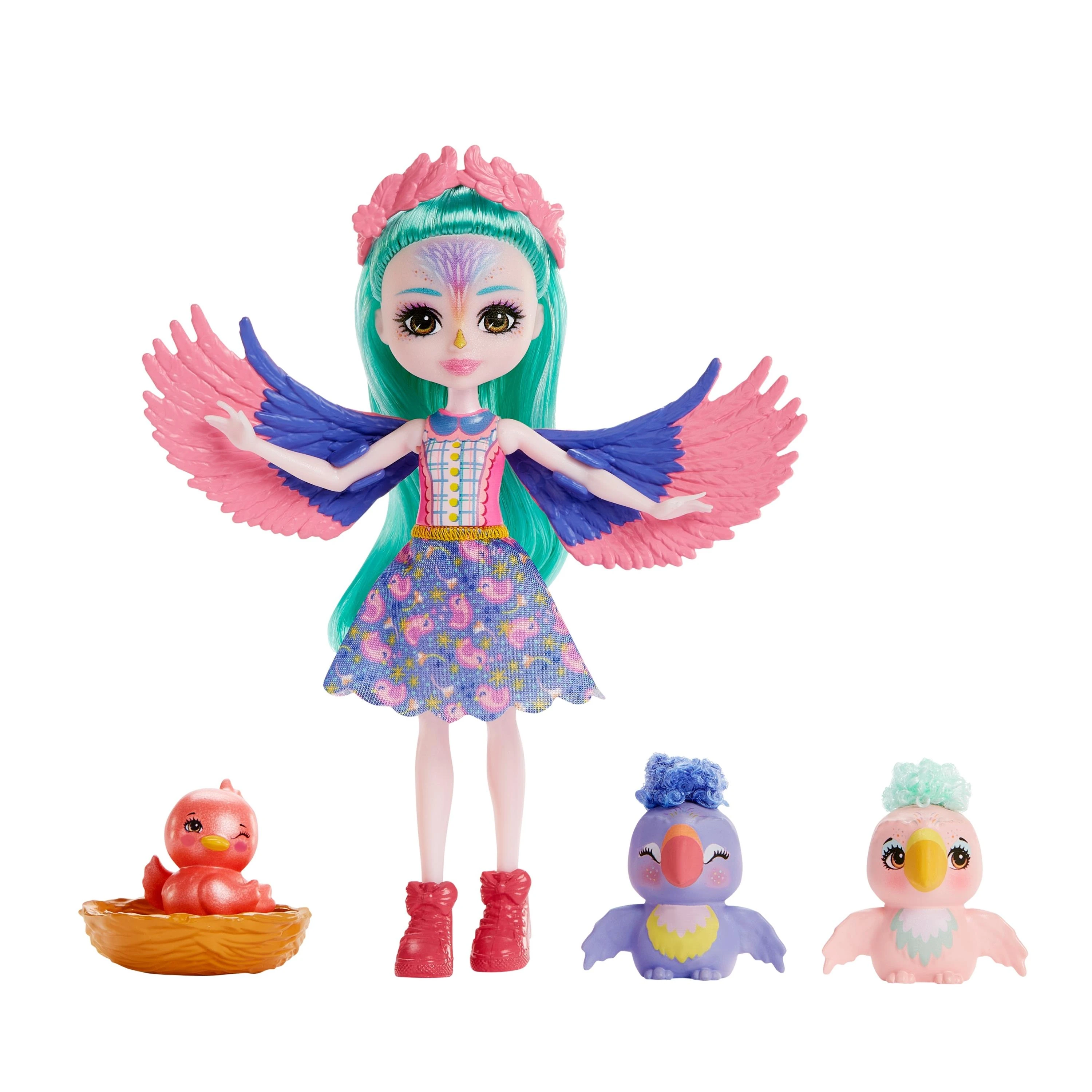 Mattel „Enchantimals“ herojų paukščių kikilių šeima