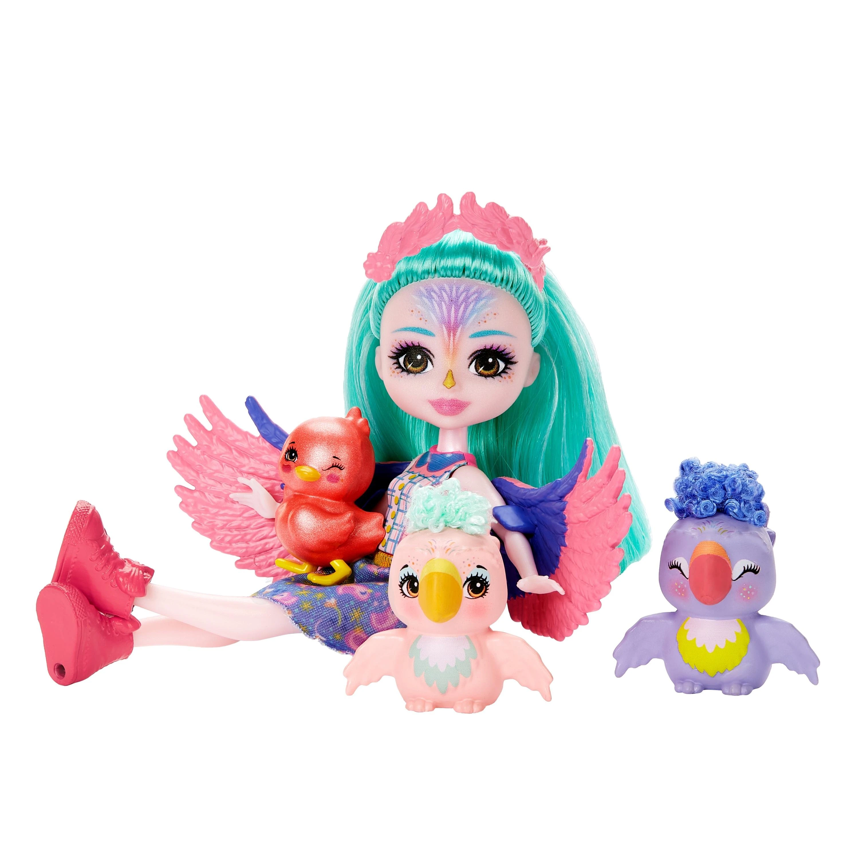 Mattel „Enchantimals“ herojų paukščių kikilių šeima