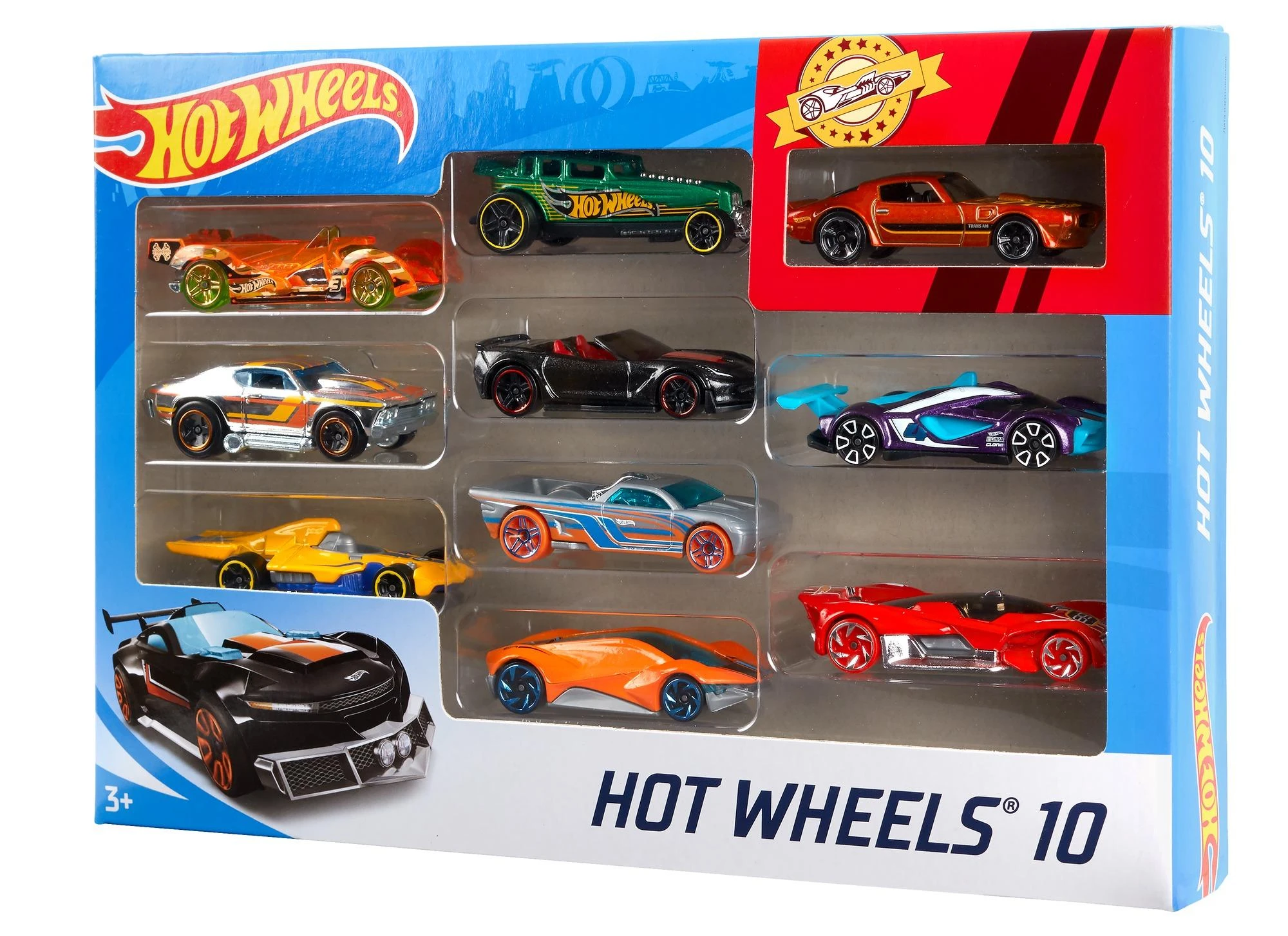 Mattel HOT WHEELS dešimties automodelių rinkinys, 54886