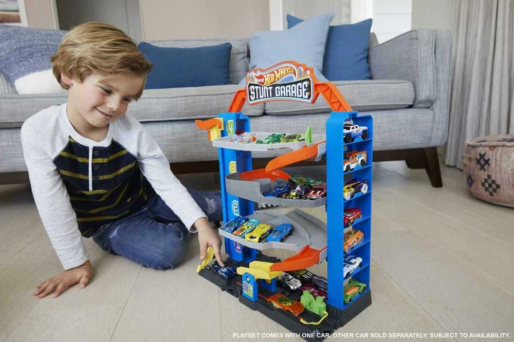 Mattel Hot Wheels garažas su triukais