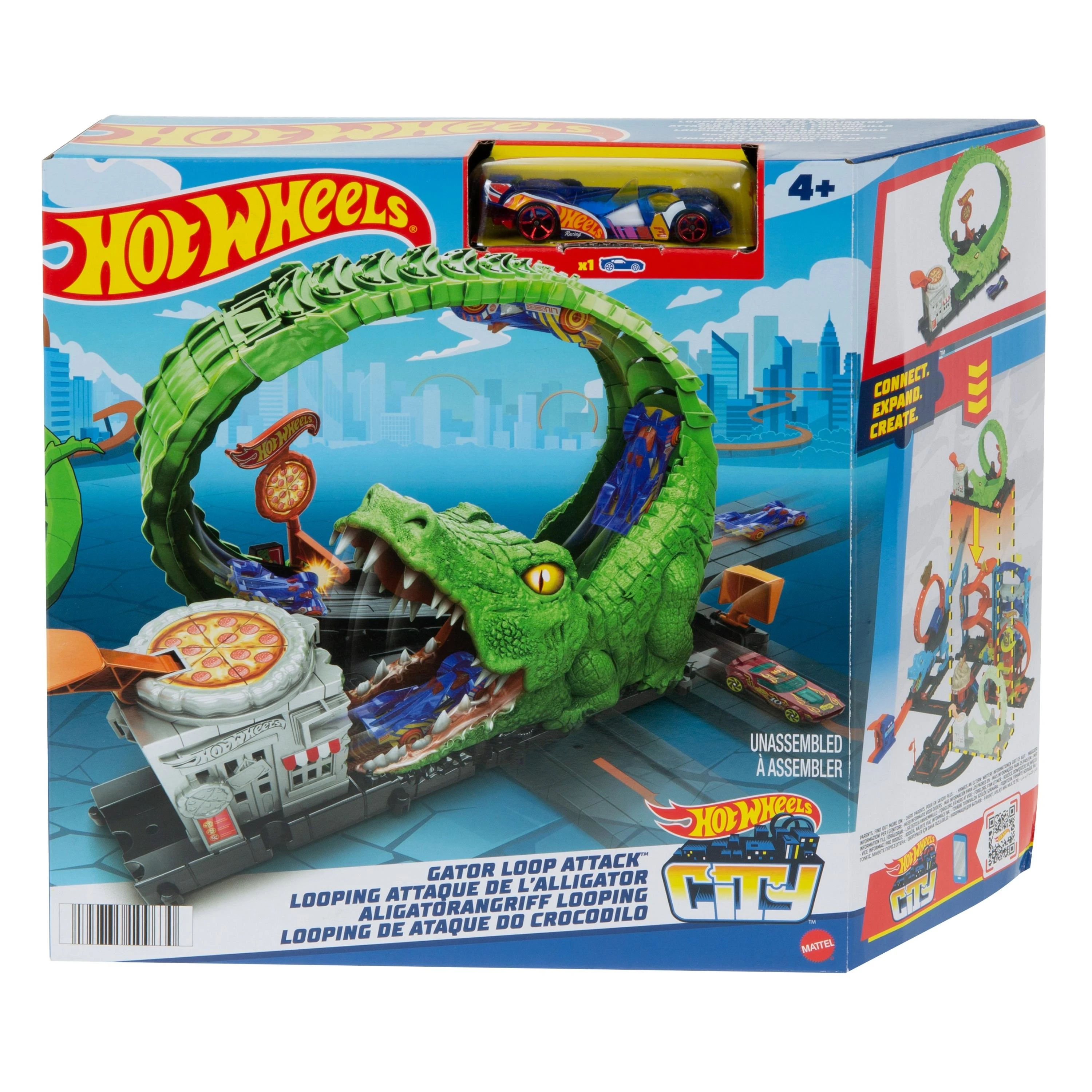 Mattel Hot Wheels rinkinys „Aligatorius, užpuolęs piceriją“