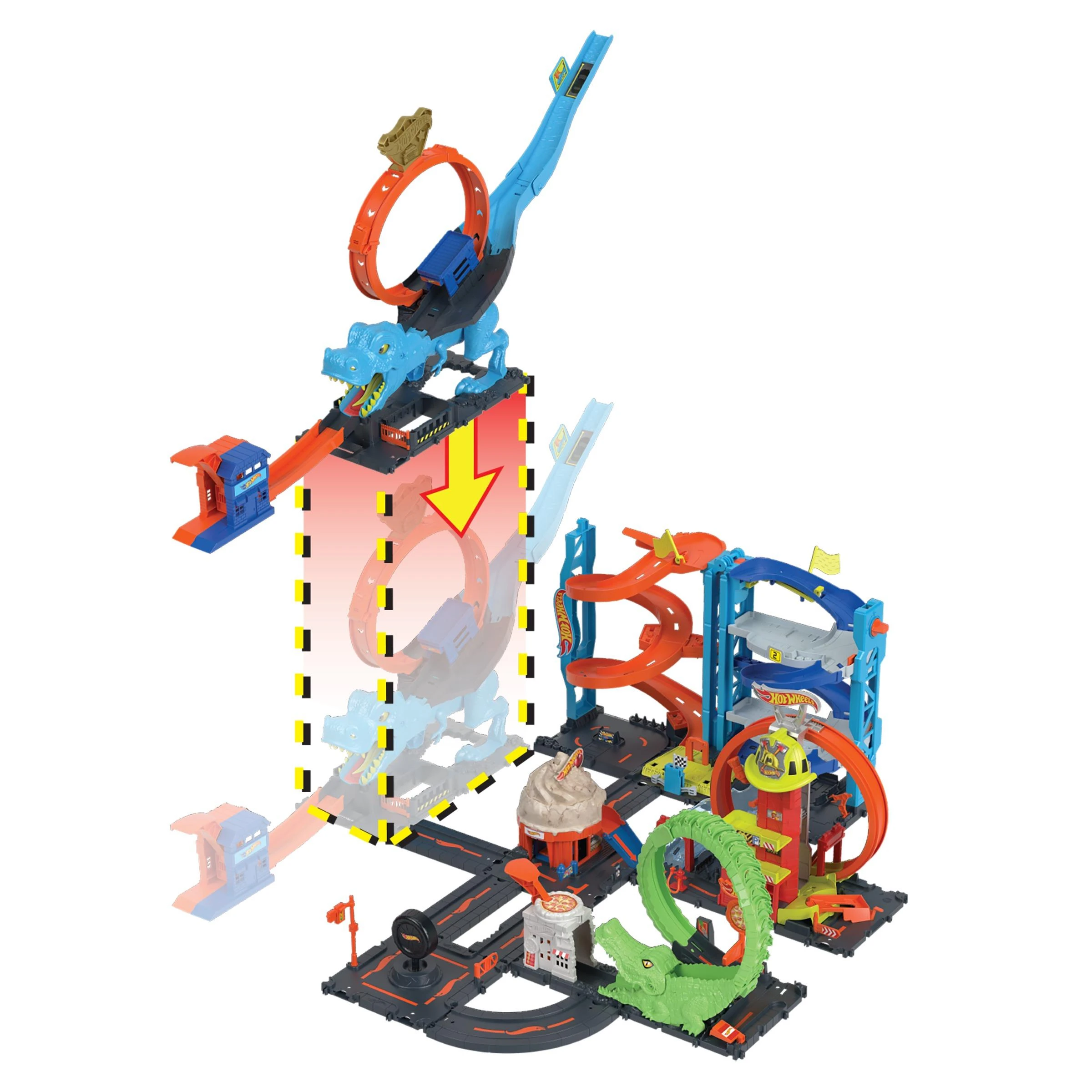 Mattel Hot Wheels rinkinys „Dinozauras su kilpa“