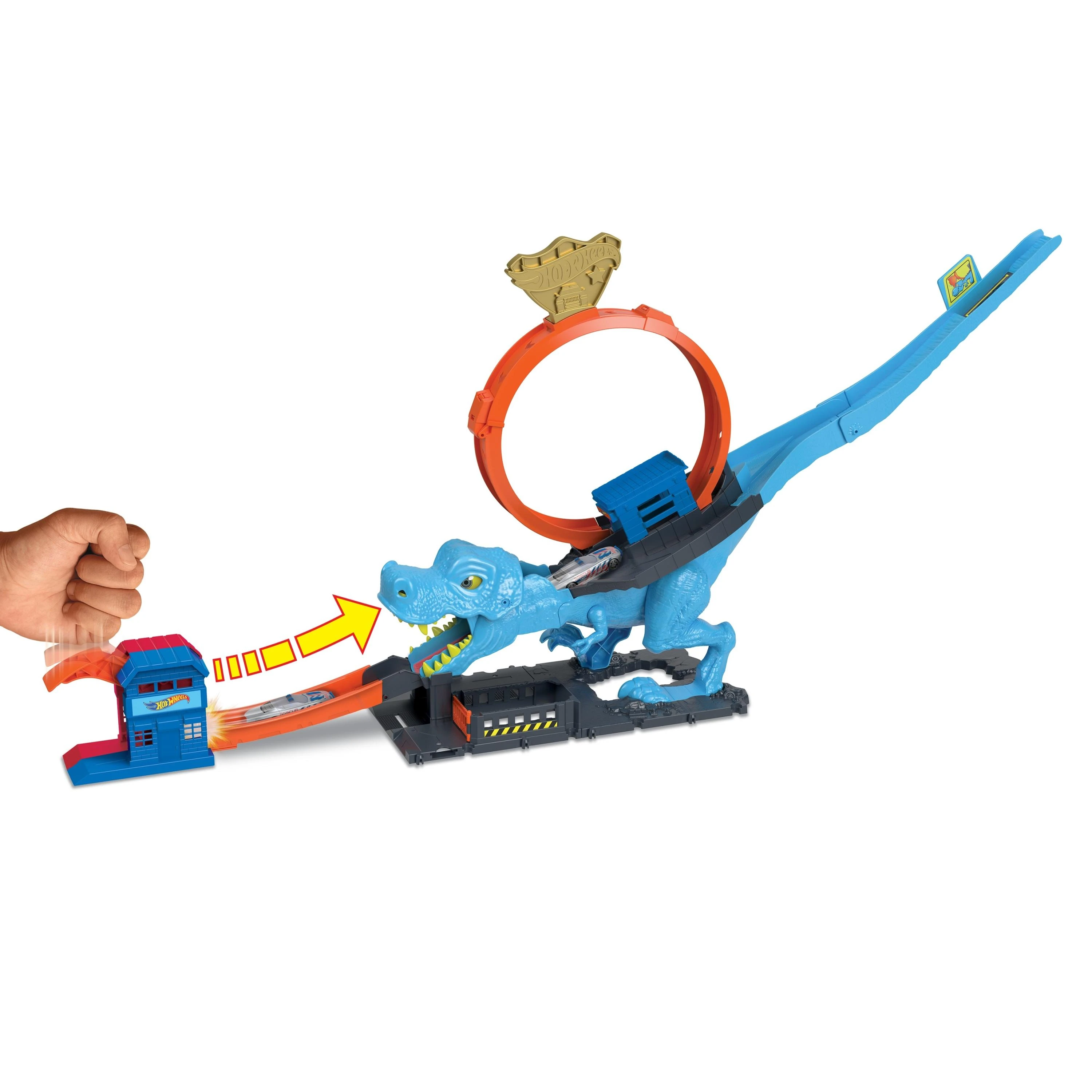 Mattel Hot Wheels rinkinys „Dinozauras su kilpa“