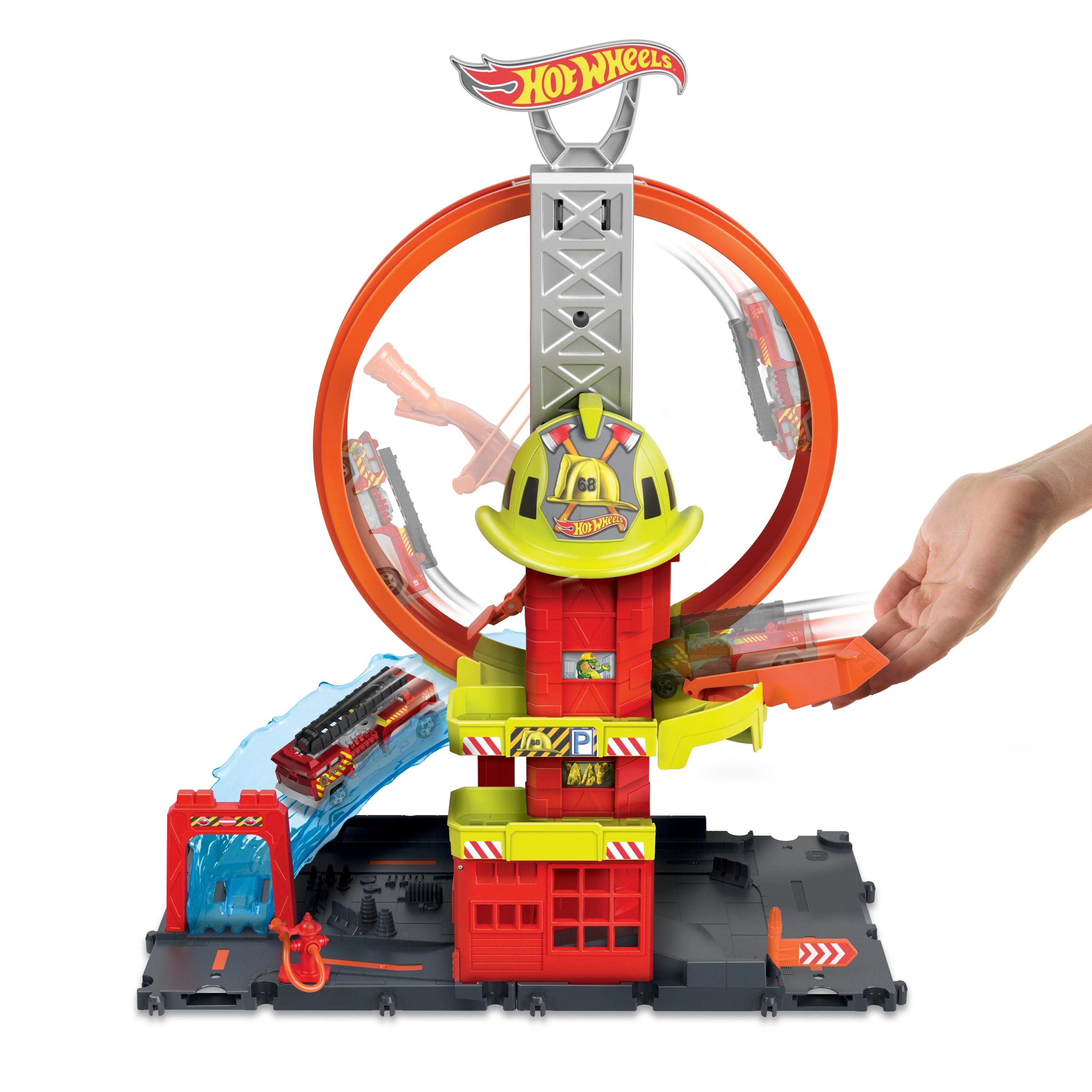 Hot Wheels City Super Loop gaisrinės žaidimų rinkinys
