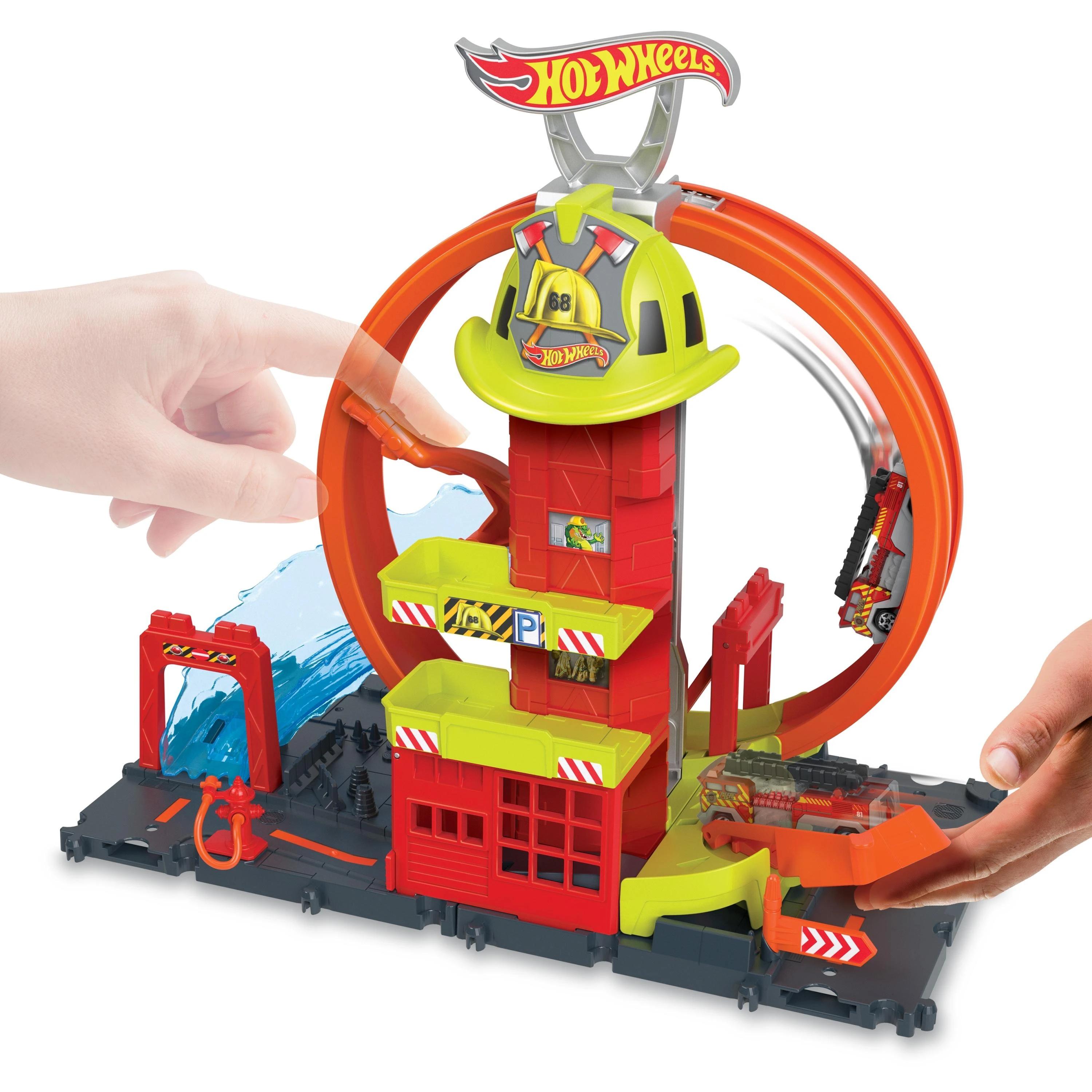 Hot Wheels City Super Loop gaisrinės žaidimų rinkinys