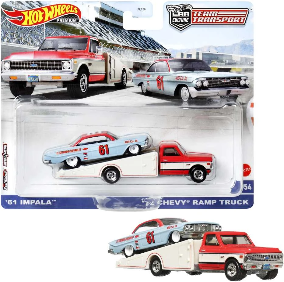 Mattel HOT WHEELS automodeliukų rinkinys – vilkikas ir lenktyninis automobilis (FLF56)