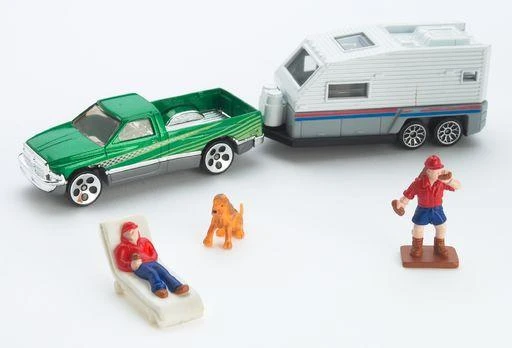 Mattel Matchbox automodeliukas su priekaba