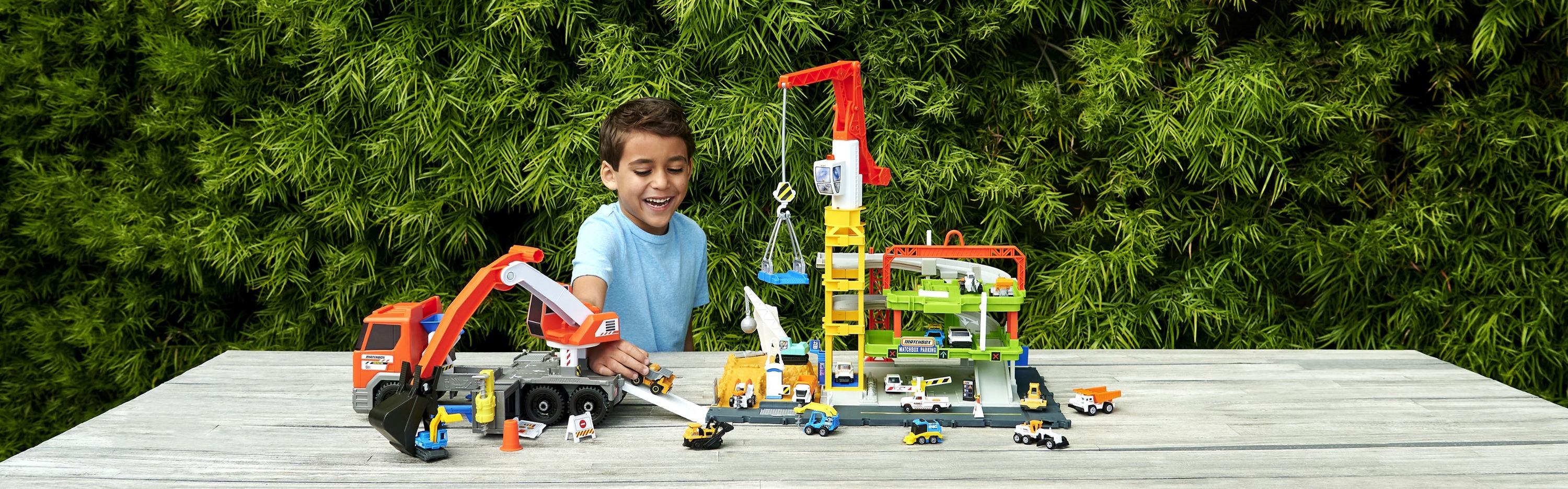 Mattel „Matchbox“ rinkinys „Statybų aikštelė su dideliu kranu“