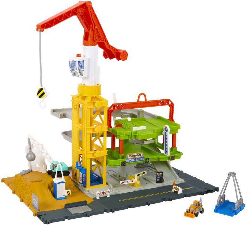 Mattel „Matchbox“ rinkinys „Statybų aikštelė su dideliu kranu“