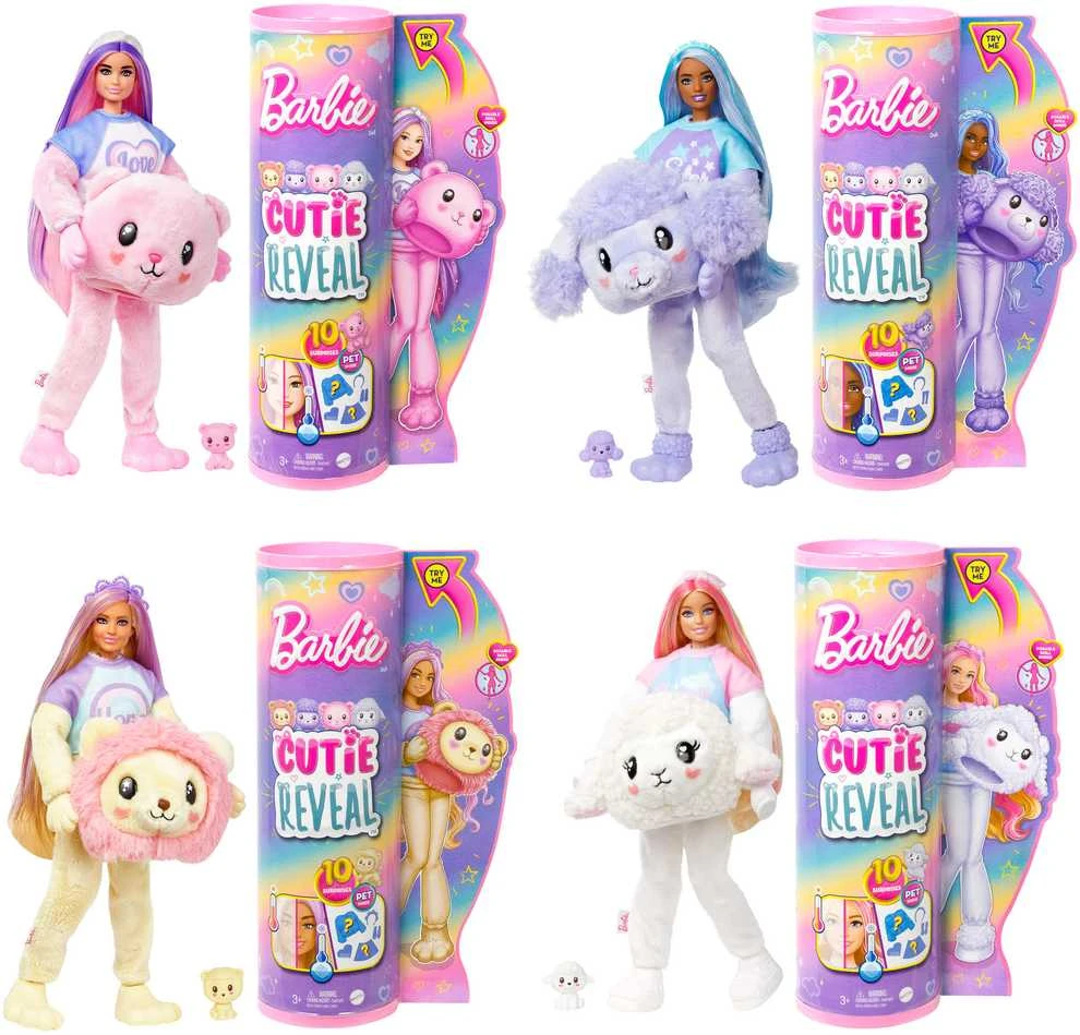BARBIE „Cutie Reveal“ rinkinys, marškinėlių serija – meškutė