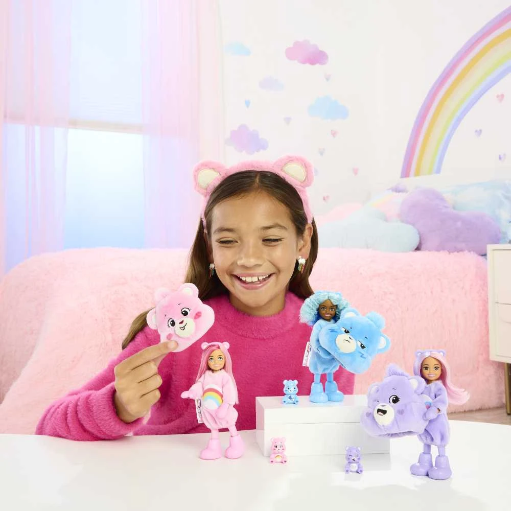 Mattel CHELSEA CUTIE REVEAL CARE BEARS siurprizų rinkinys (JCN97)