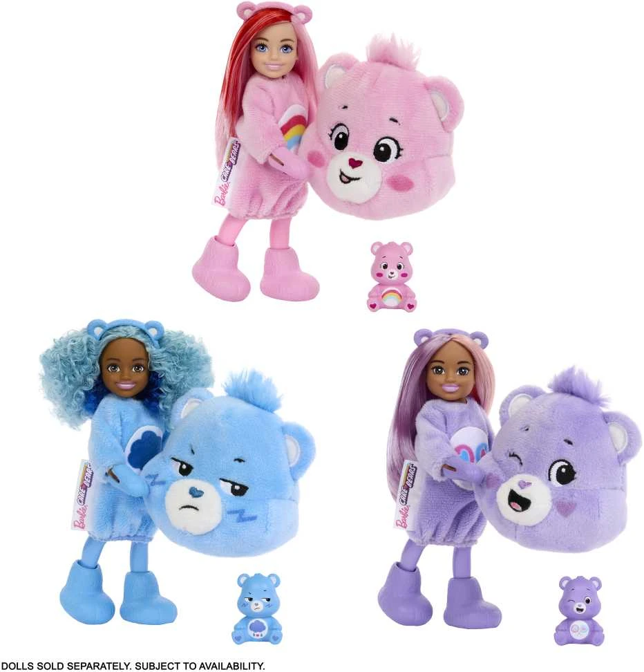 Mattel CHELSEA CUTIE REVEAL CARE BEARS siurprizų rinkinys (JCN97)