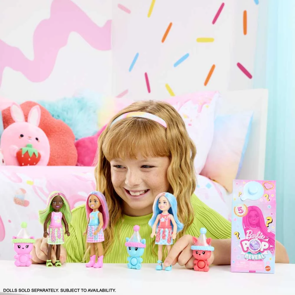 Mattel CHELSEA POP REVEAL ANIMAL PARTY siurprizų rinkinys (JCN89)