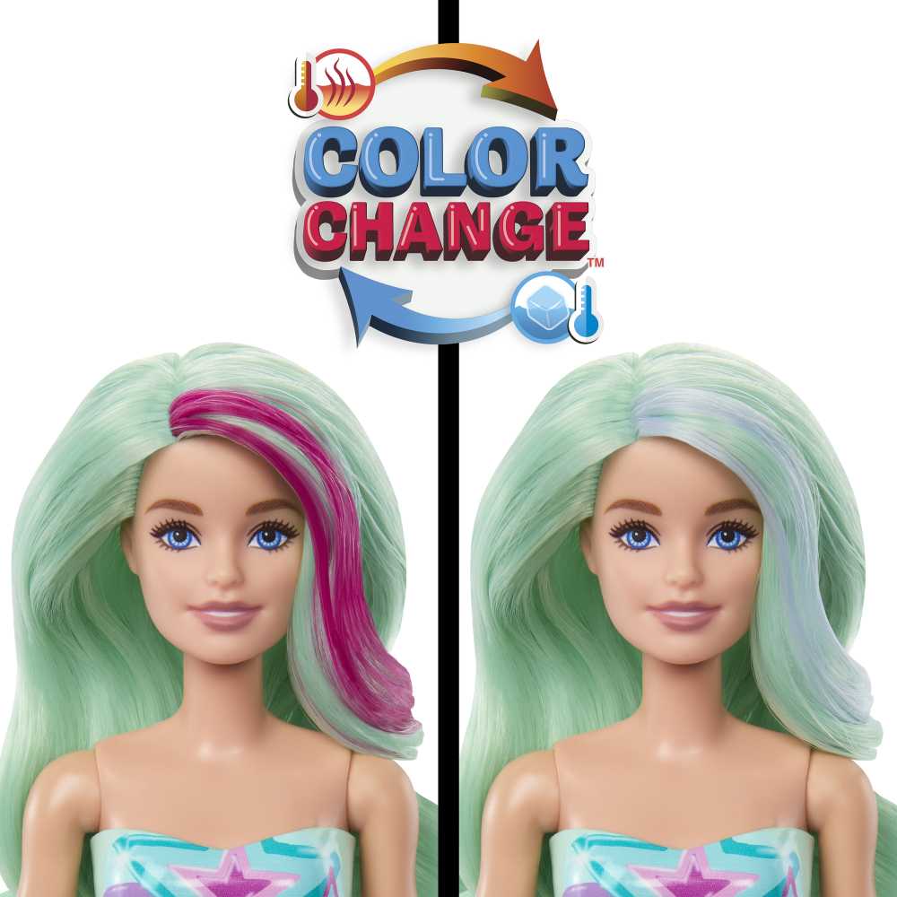 Mattel BARBIE COLOR REVEAL undinės siurprizų rinkinys, giliųjų vandenų serija (HRK12)