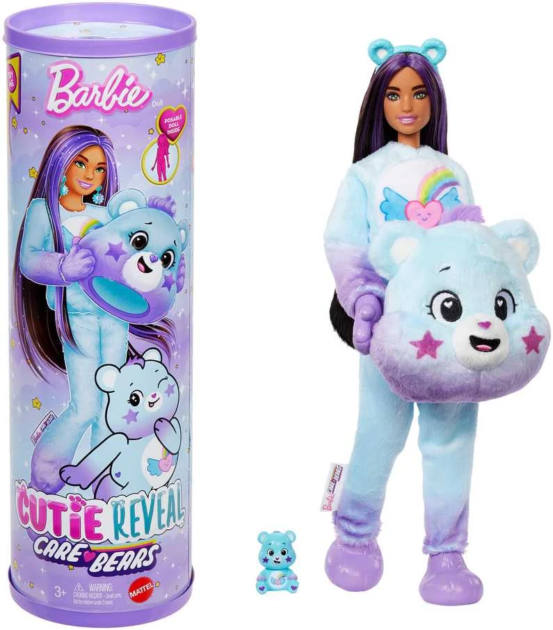Mattel BARBIE CUTIE REVEAL CARE BEARS rinkinys – Dream Bright Bear (JFV61)