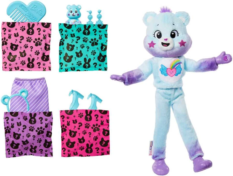 Mattel BARBIE CUTIE REVEAL CARE BEARS rinkinys – Dream Bright Bear (JFV61)