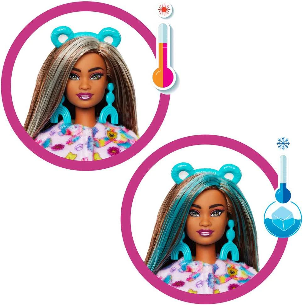 Mattel BARBIE CUTIE REVEAL CARE BEARS rinkinys – Good Vibes Bear (JFV62)