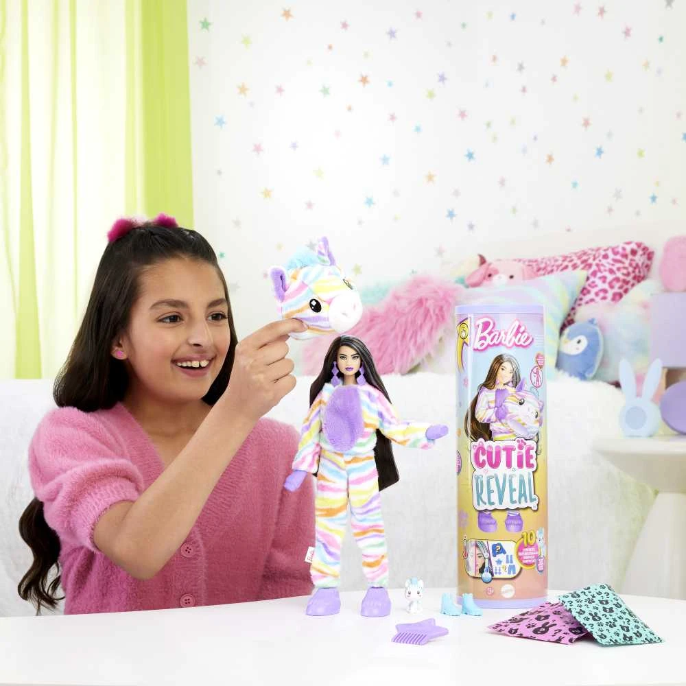 Mattel „Barbie Cutie Reveal“ zebriukės rinkinys, spalvotų sapnų serija aprašymas - Prekės nuotrauka