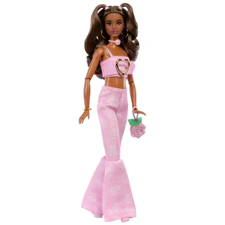 Lėlė Mattel BARBIE DELUXE FASHIONISTAS #12 rožiniu kostiumėliu
