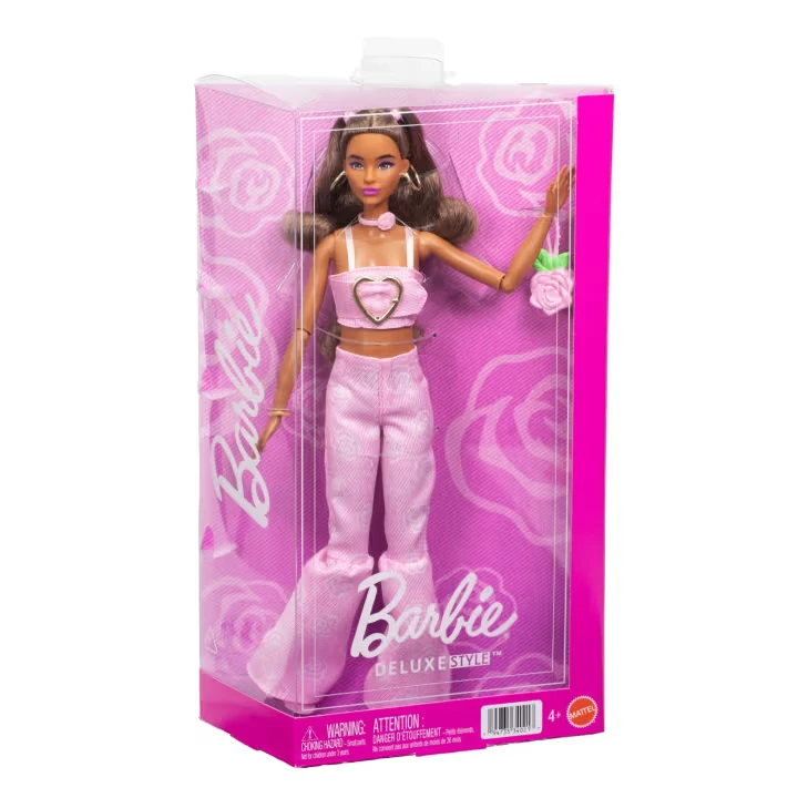 Lėlė Mattel BARBIE DELUXE FASHIONISTAS #12 rožiniu kostiumėliu