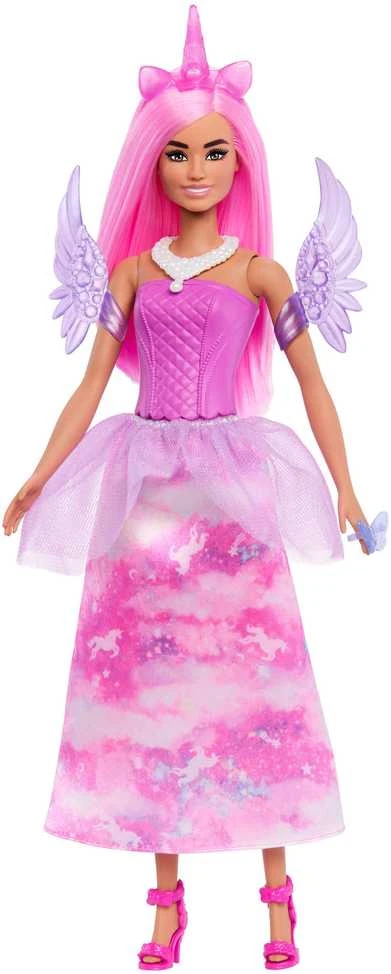 Barbie lėlė su vienaragio atributais ir sparneliais
