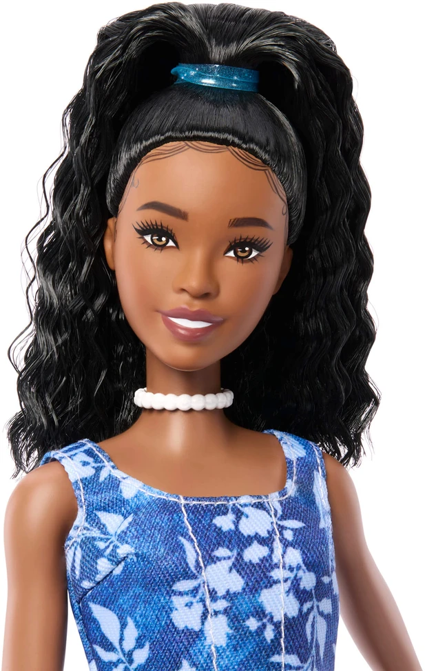 Mattel BARBIE FASHIONISTAS lėlė madistė mėlyna suknele (JJN61)