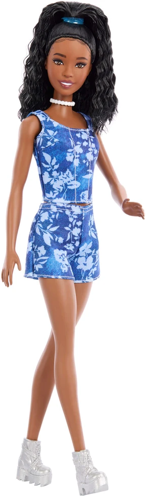 Mattel BARBIE FASHIONISTAS lėlė madistė mėlyna suknele (JJN61)