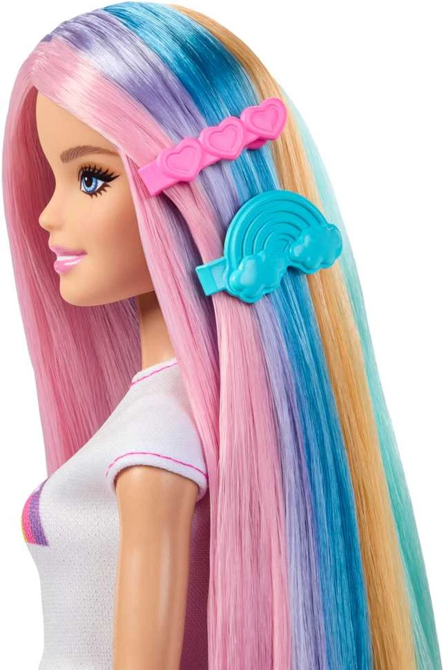 Mattel BARBIE HAIR PLAY RAINBOW SPARKLE lėlės rinkinys (JJP07)