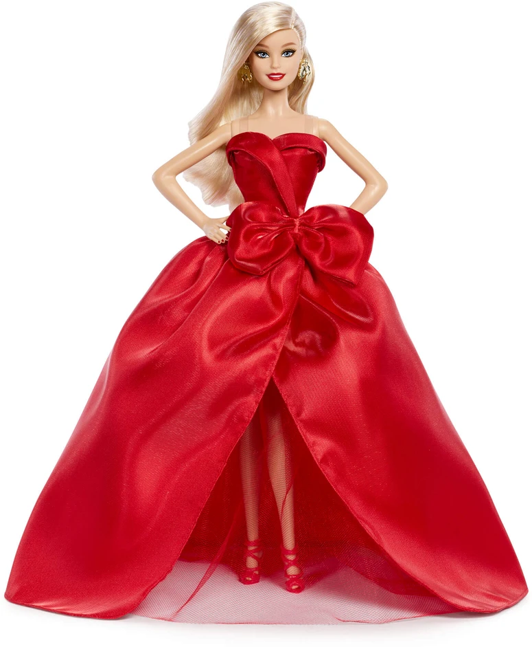 Mattel BARBIE HOLIDAY kolekcinė lėlė raudona suknele (JJX65)