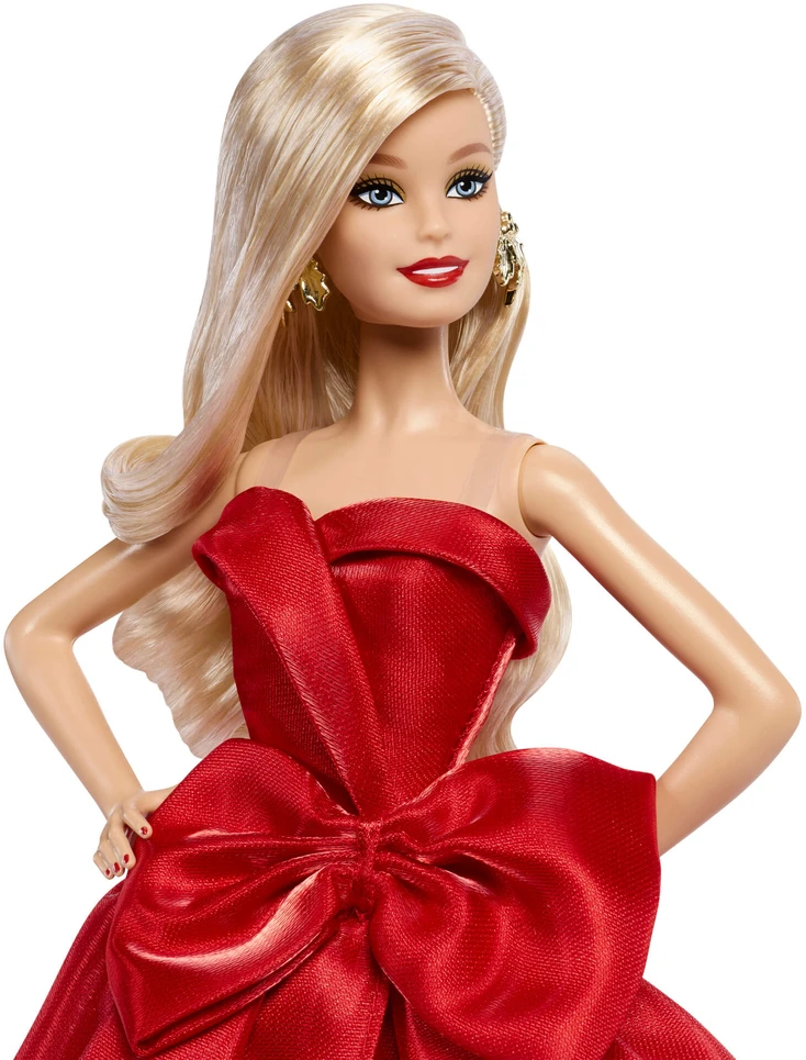 Mattel BARBIE HOLIDAY kolekcinė lėlė raudona suknele (JJX65)