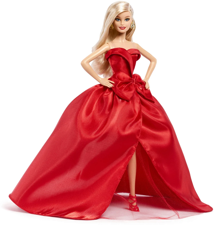 Mattel BARBIE HOLIDAY kolekcinė lėlė raudona suknele (JJX65)