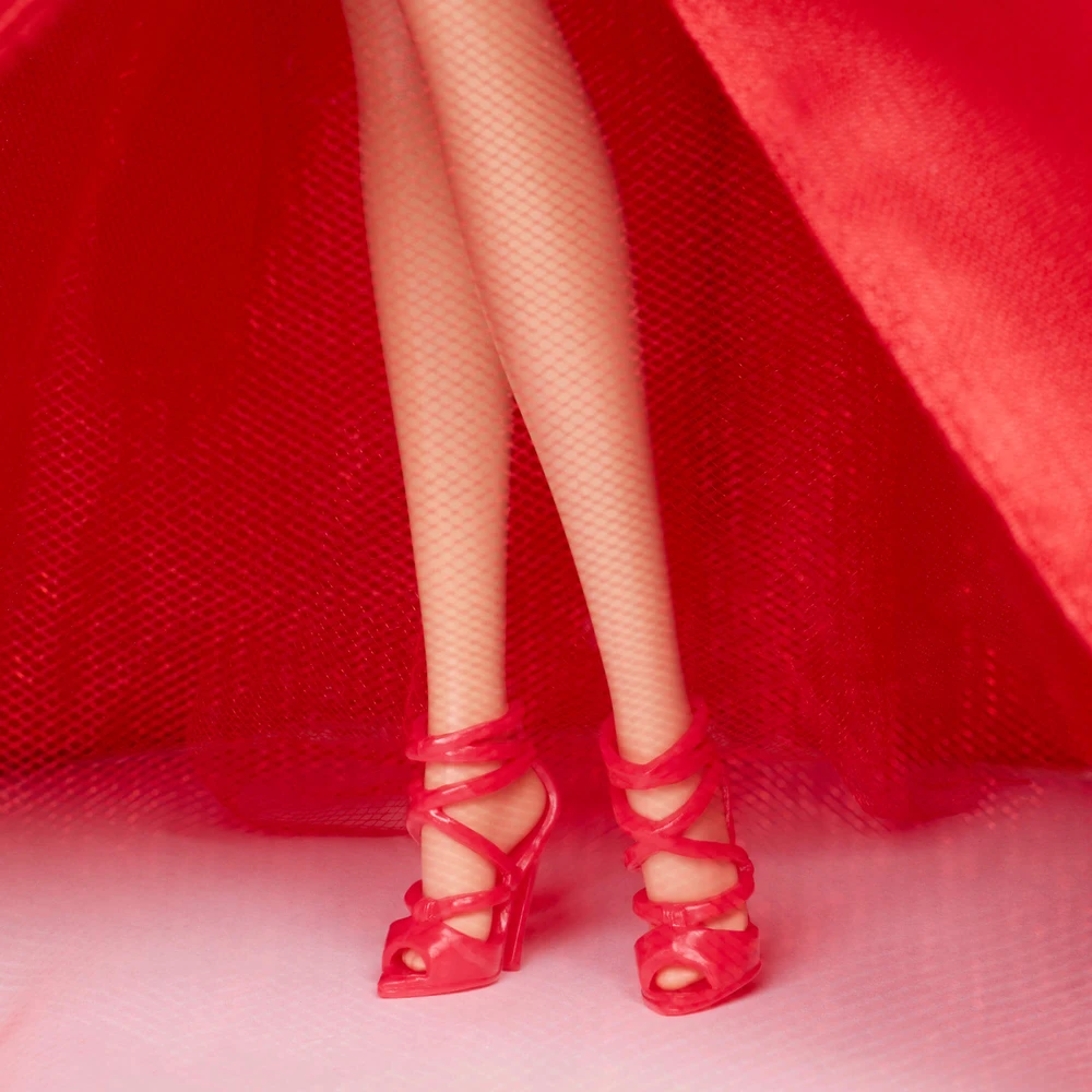 Mattel BARBIE HOLIDAY kolekcinė lėlė raudona suknele (JJX65)