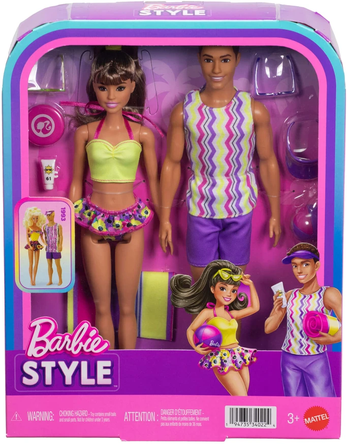 Mattel Lėlės Barbie ir Ken paplūdimyje su aksesuarais
