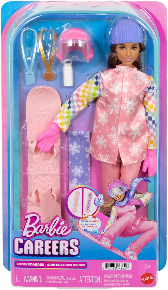 Mattel Barbie Barbė - Prabangi snieglentininkė karjeros varžybose (JKF78)