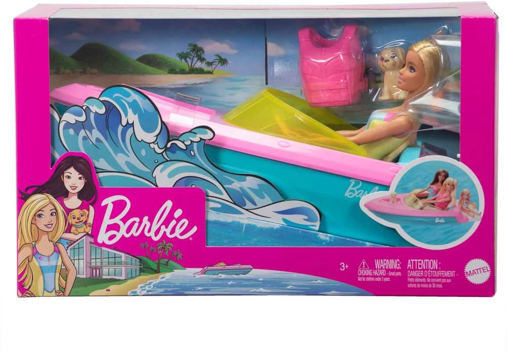 Barbės valties ir lėlės žaidimų rinkinys GRG30 Mattel