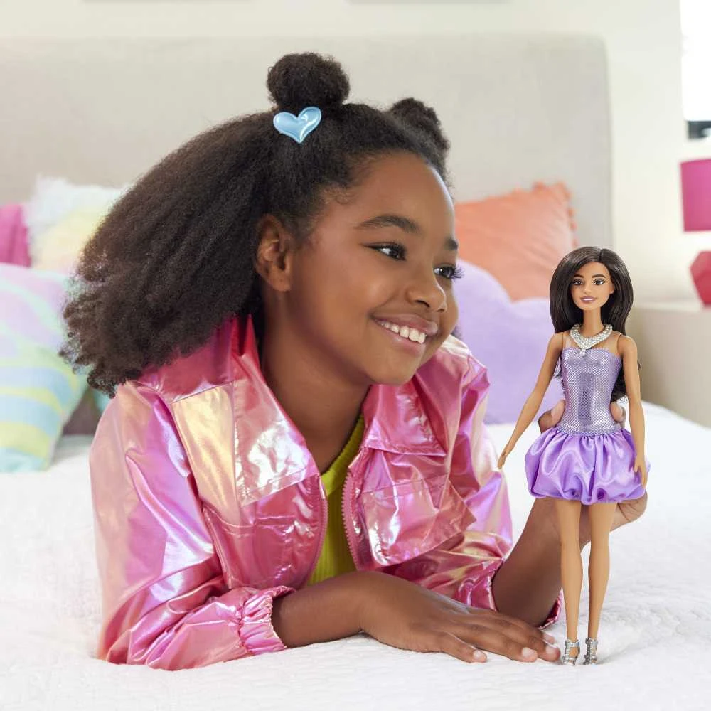 Mattel BARBIE madistė pūsta violetine suknele (HYT92)