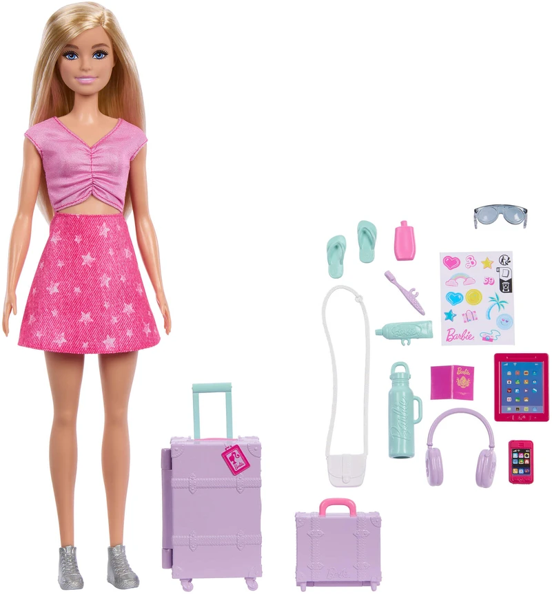 Mattel BARBIE MALIBU lėlė keliautoja (JMJ47)