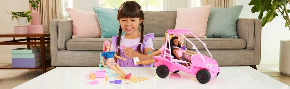 Mattel BARBIE MYSTERIES BEACH BUGGY paplūdimio automobilis (JFV68)