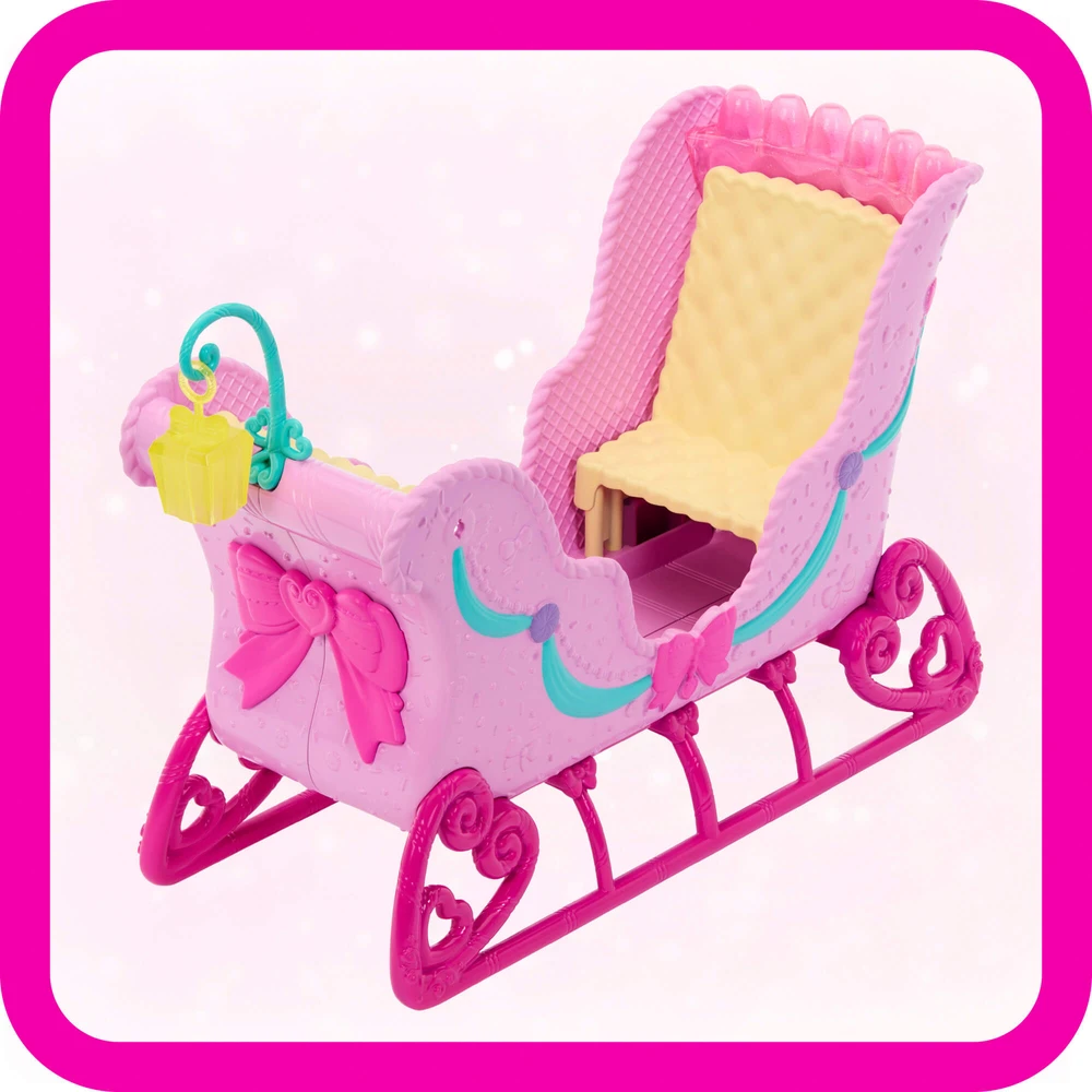 Mattel BARBIE NUTCRACKER LAND OF SWEETS žirgo ir rogių rinkinys - Spragtuko kolekcija (JNH63)