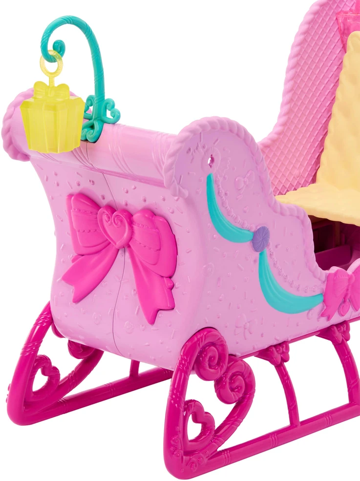 Mattel BARBIE NUTCRACKER LAND OF SWEETS žirgo ir rogių rinkinys - Spragtuko kolekcija (JNH63)