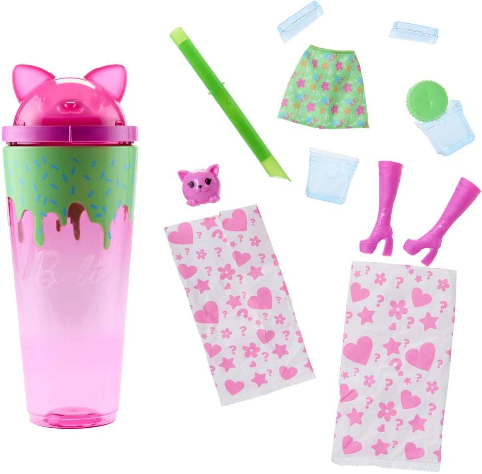 Mattel BARBIE POP REVEAL ANIMAL PARTY siurprizų rinkinys - katytė (JCN88)