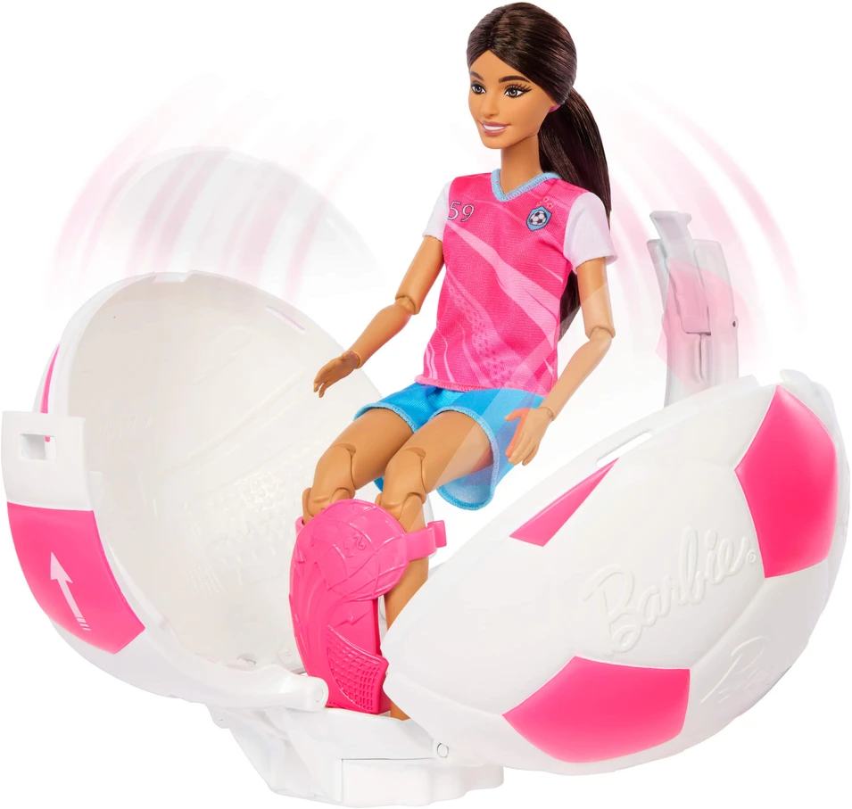 Mattel Lėlė Barbie futbolininkė su kamuoliu
