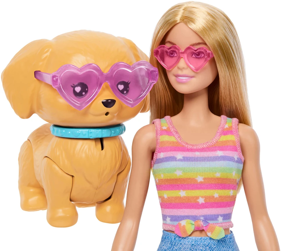Mattel Lėlė Barbie su riedučiais ir šuniuku