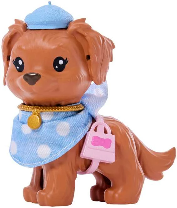Mattel BARBIE TWINNING LOOKS tamsiaplaukės lėlės ir šunelio rinkinys (JFP38)