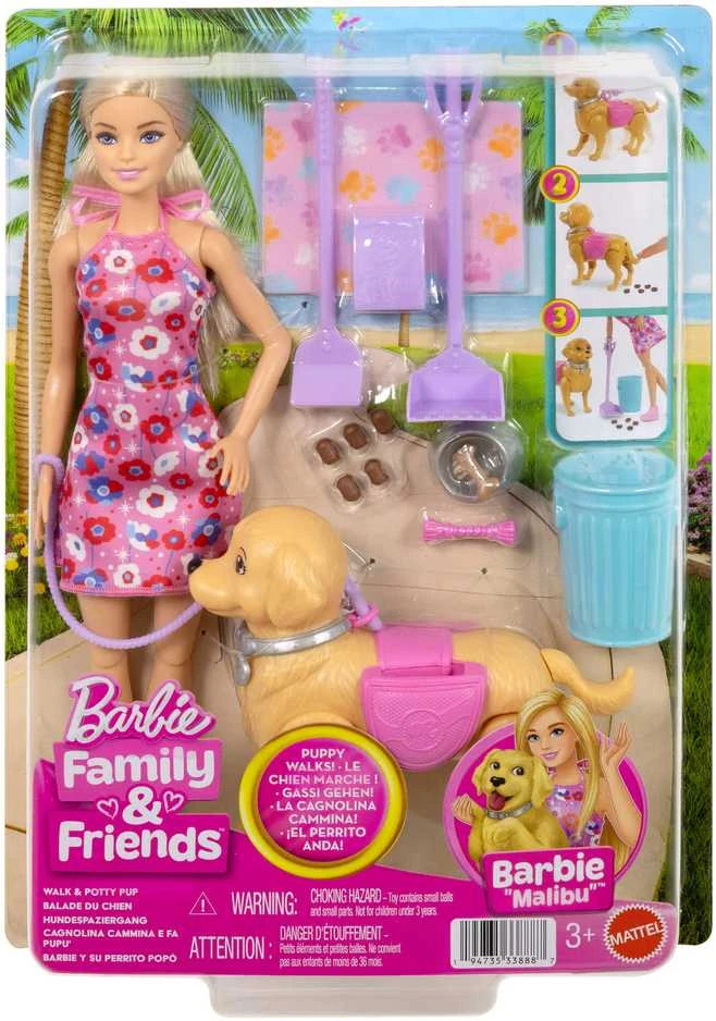 Mattel BARBIE WALK AND POTTY lėlės rinkinys (JJB46)