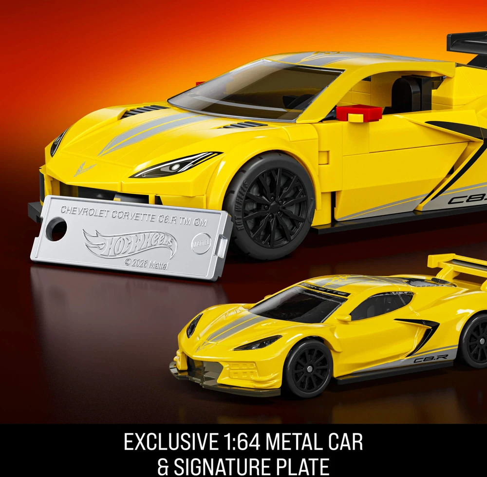 MATTEL BRICK SHOP HOT WHEELS '20 Corvette C8.R konstruktorius (JKR19)