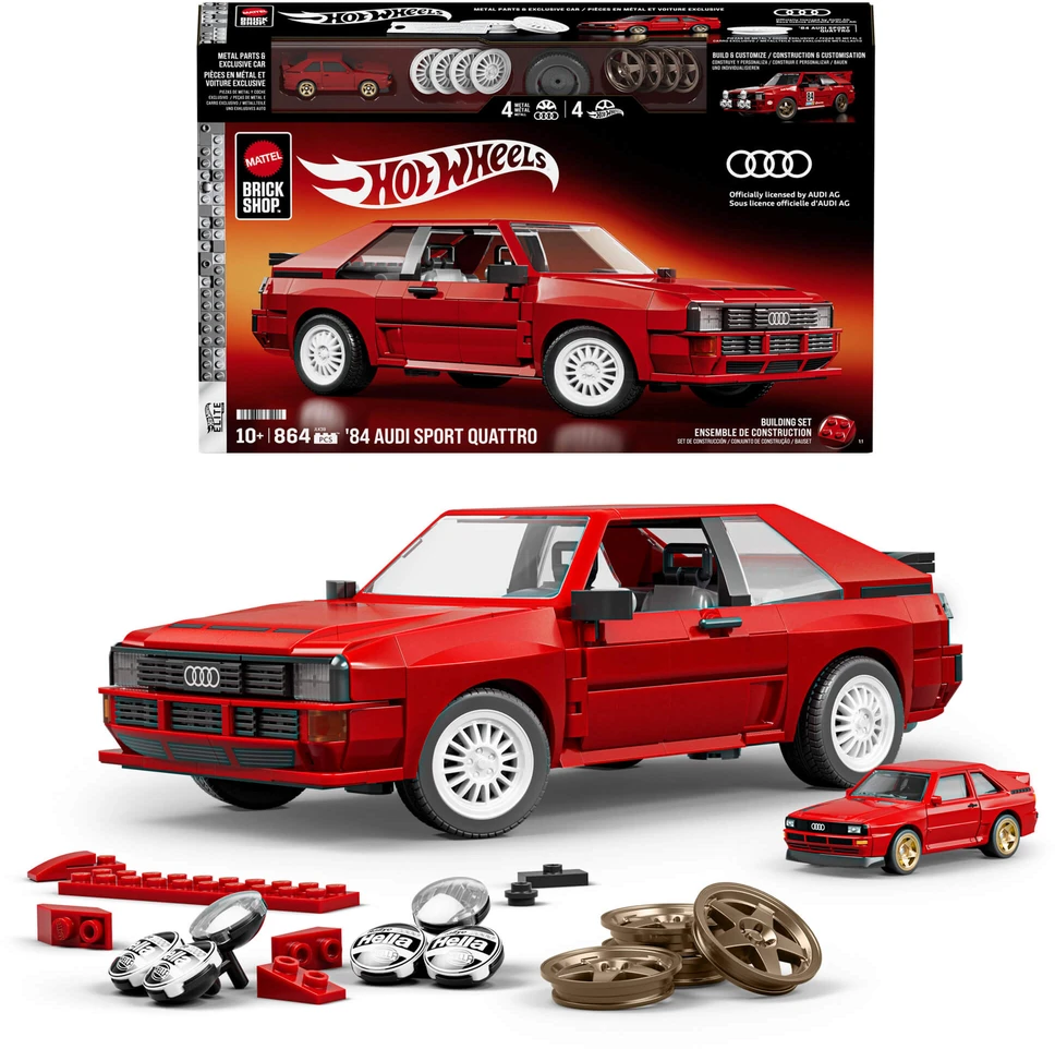 MATTEL BRICK SHOP HOT WHEELS Audi ‘84 Sport Quattro konstruktorius (JLK39)