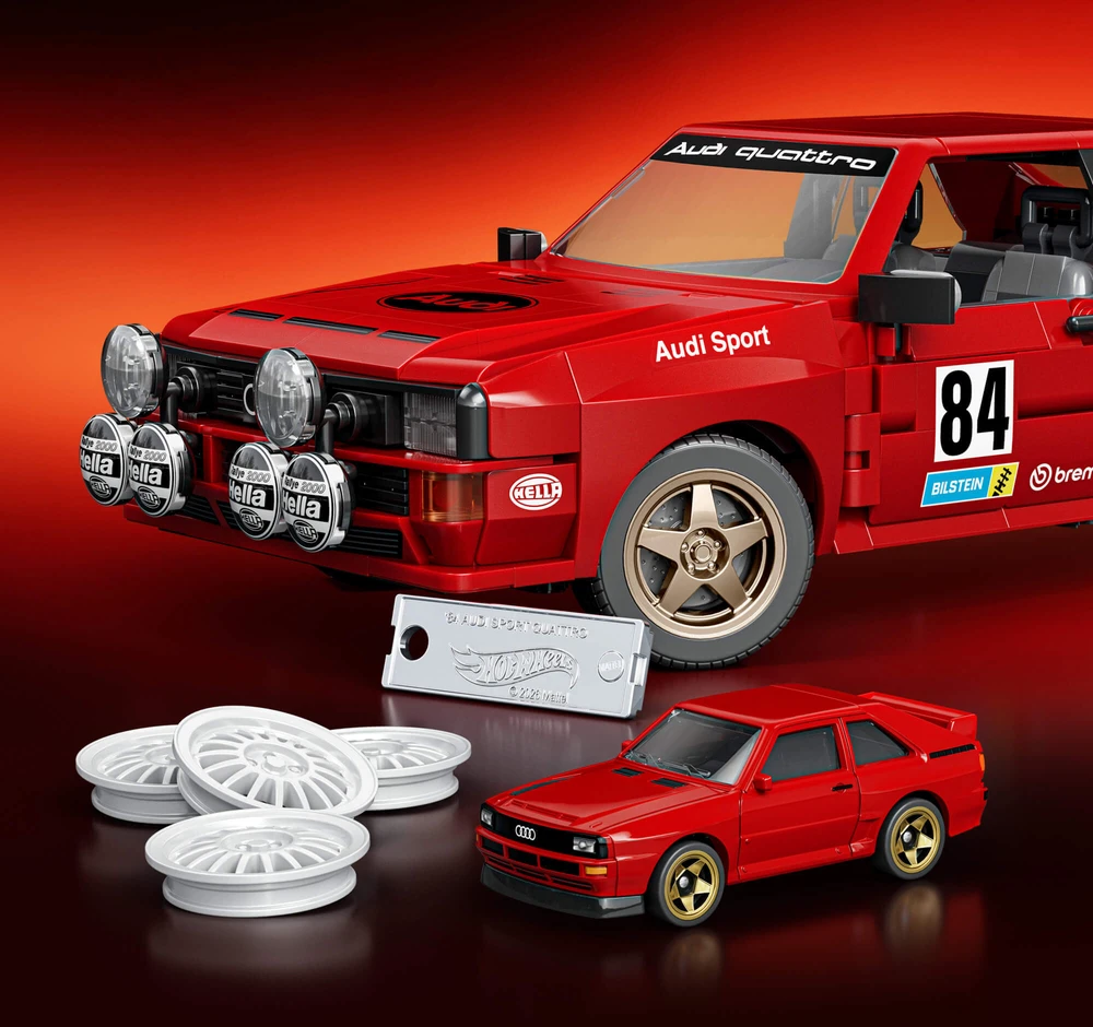 MATTEL BRICK SHOP HOT WHEELS Audi ‘84 Sport Quattro konstruktorius (JLK39)