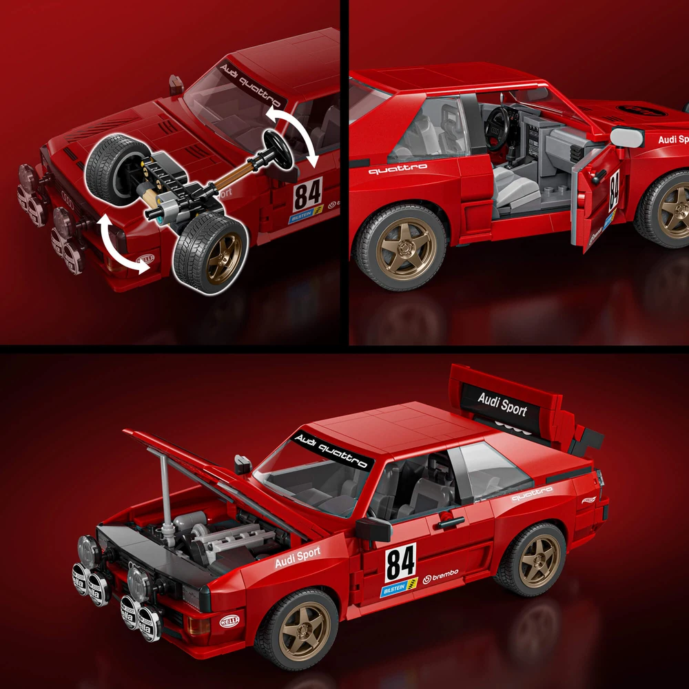 MATTEL BRICK SHOP HOT WHEELS Audi ‘84 Sport Quattro konstruktorius (JLK39)