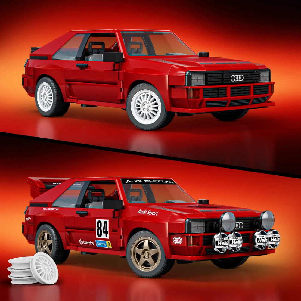 MATTEL BRICK SHOP HOT WHEELS Audi ‘84 Sport Quattro konstruktorius (JLK39)